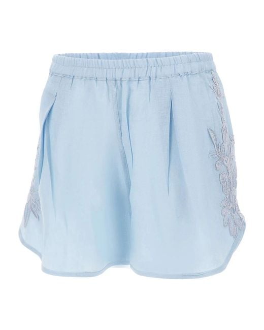 Maurizio Mykonos Blue Casual Shorts
