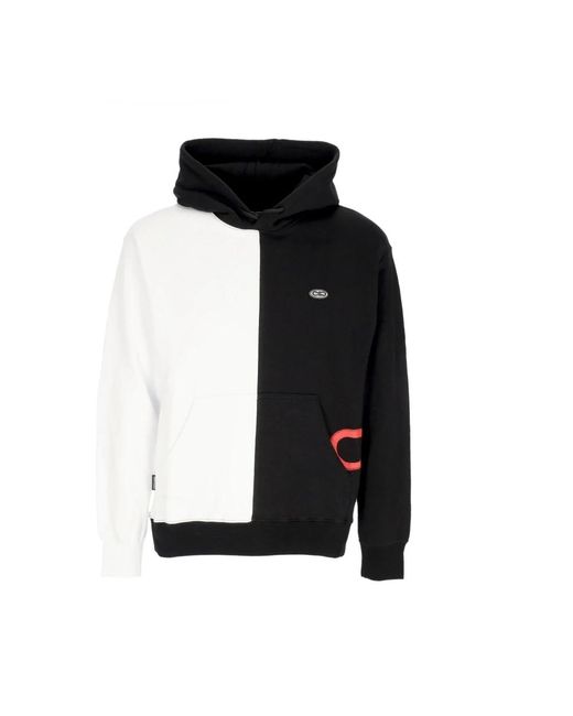 Propaganda Hoodies & Sweatvesten ,Veelkleurig ,Katoen Dubbele Hoodie Wit/Zwart in het Black voor heren