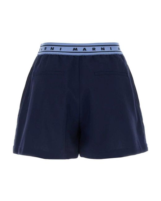 Marni Blue Short Shorts