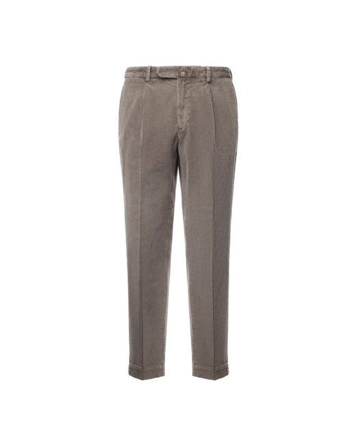 Santaniello Gray Straight Trousers for men