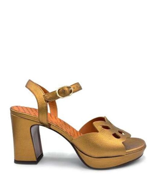 Chie Mihara Metallic High Heel Sandals