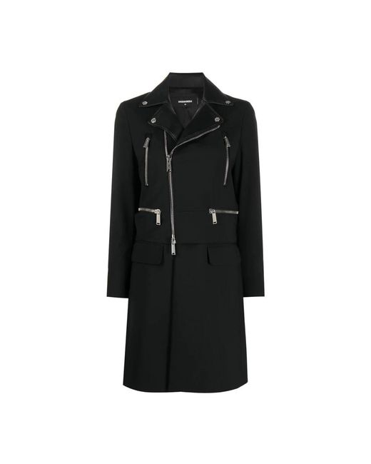 DSquared² Black Single-Breasted Coats