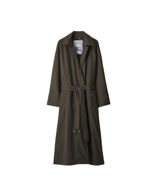 Burberry Black Belted Coats for men