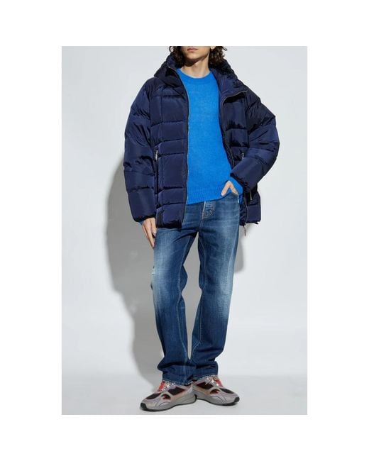 DSquared² Blue Round-Neck Knitwear for men