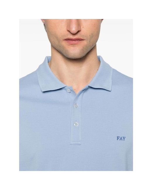 Fay Blue Polo Shirts for men