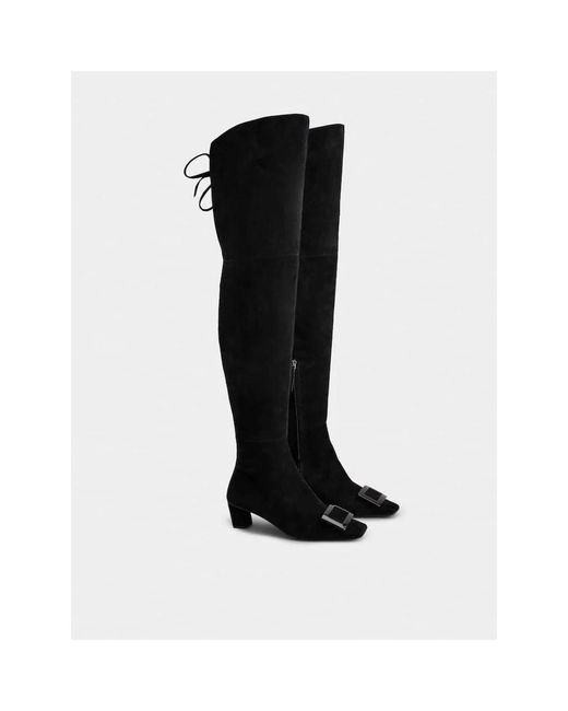 Roger Vivier Black Over-The-Knee Boots