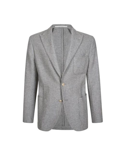 Eleventy Kaschmirwolle Einreiher Jacke in Gray für Herren