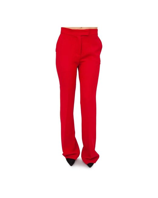 Twin Set Red Straight Trousers