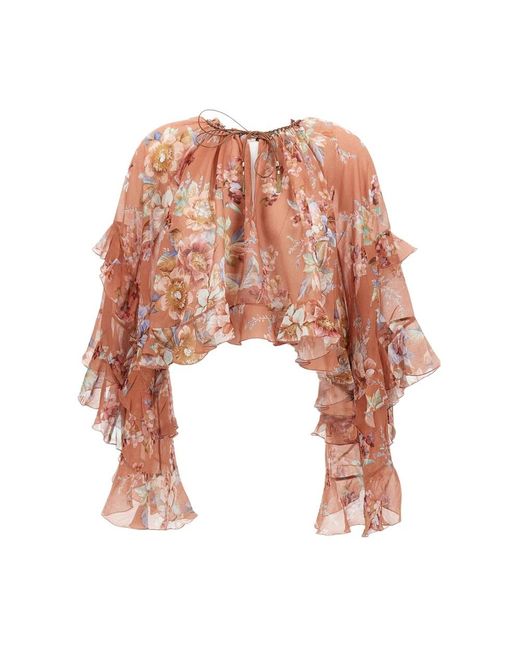 Zimmermann Una Blusa in het Pink