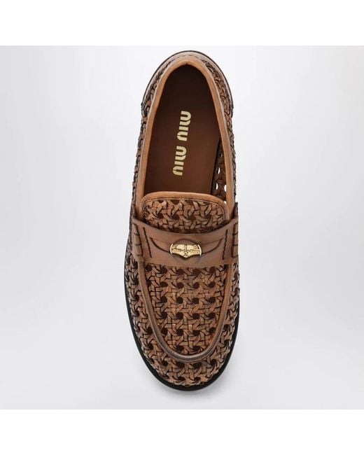 Miu Miu Brown Loafers
