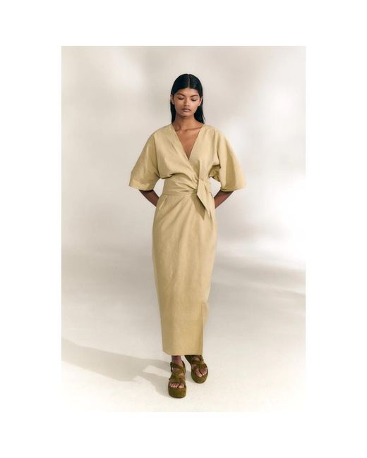 Cortana Metallic Wrap Dresses