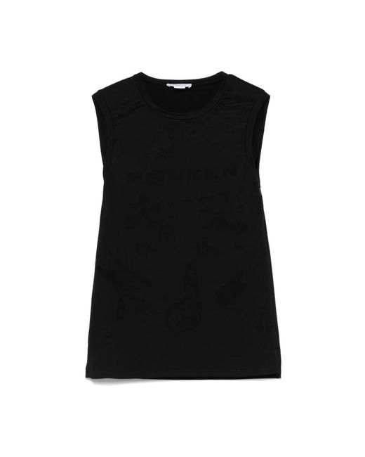Alexander McQueen Black Sleeveless Tops
