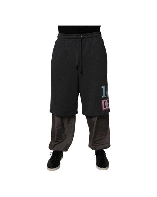 Dolce & Gabbana Black Wide Trousers for men