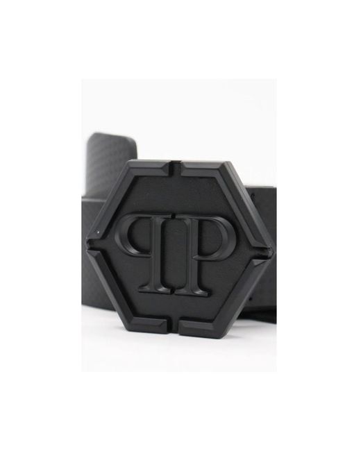 Philipp Plein Black Ledergürtel