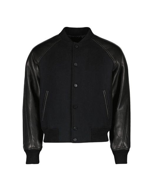 Givenchy Jassen ,Zwart ,Wol Mix-Material Blouson in het Black voor heren