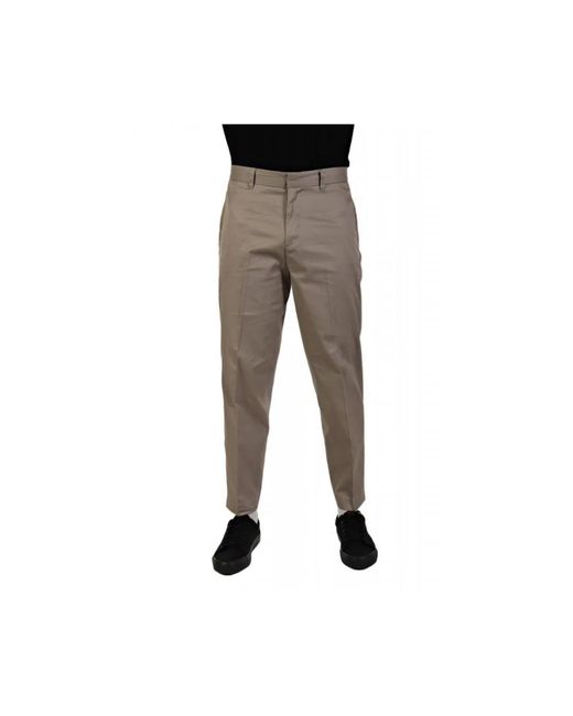 Emporio Armani Gray Slim-Fit Trousers for men