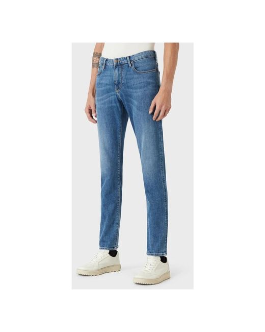 Emporio Armani Blue Slim Fit Jeans for men