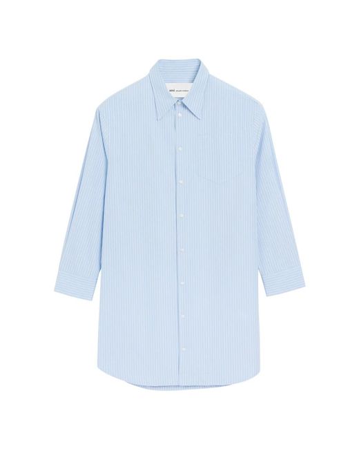 AMI Blue Shirt Dresses