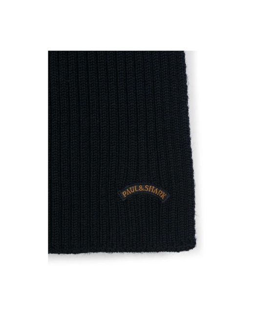 Paul & Shark Black Winter Scarves for men
