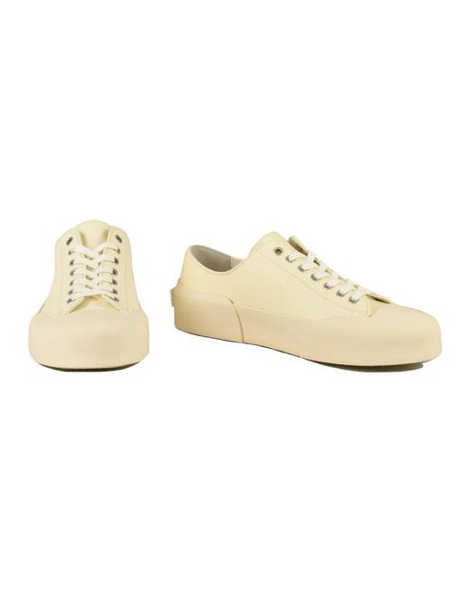 Scarpe in pelle con suola in gomma di Jil Sander in White
