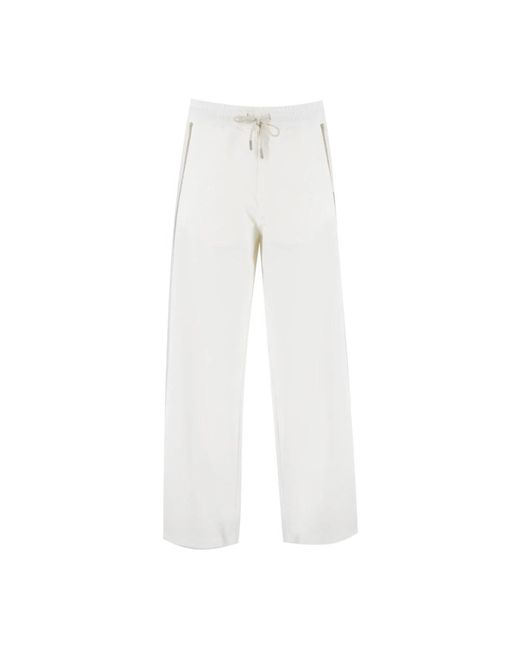 Panicale White Wide Trousers