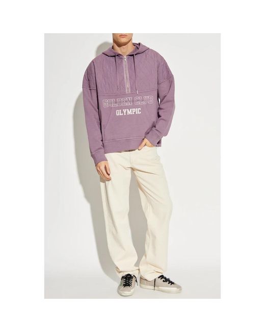Golden Goose Deluxe Brand Purple Hoodies for men