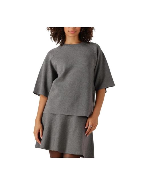Object Objreynard 2/4 Knit Pullover in het Gray