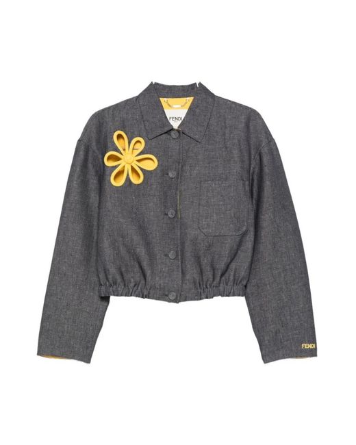 Fendi Jassen ,Grijs ,Light Jacket in het Gray