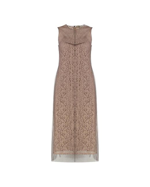 Fendi Brown Midi Dresses