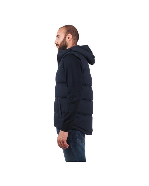 AT.P.CO Blaue Herrenweste Mit Kapuze in Blue für Herren