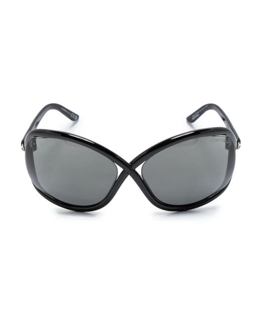 Tom Ford Black Schwarze sonnenbrille mit originalzubehör