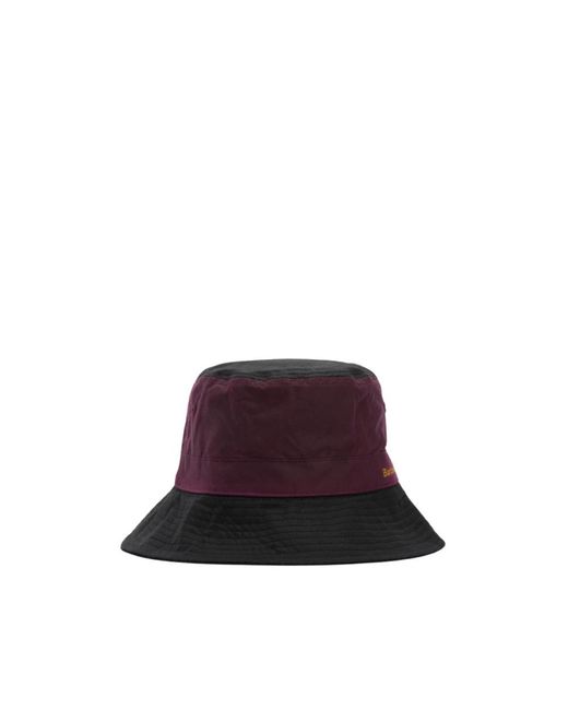 Barbour Accessoires ,Bruin ,Wax Hoed in het Purple