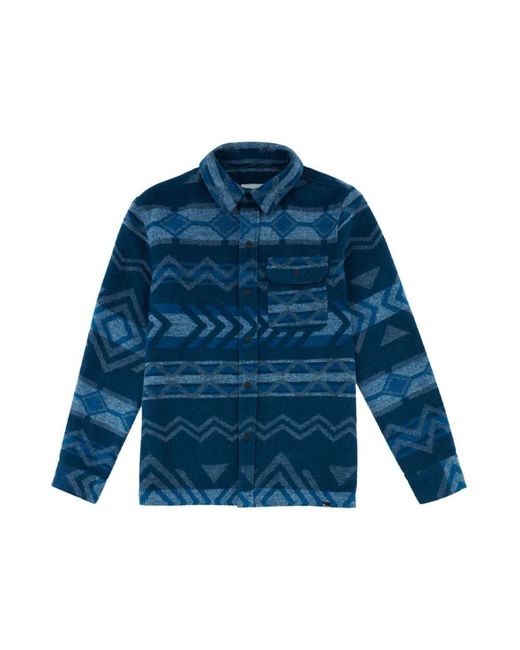 Penfield Gebürstetes geo hemd in blau teal in Blue für Herren