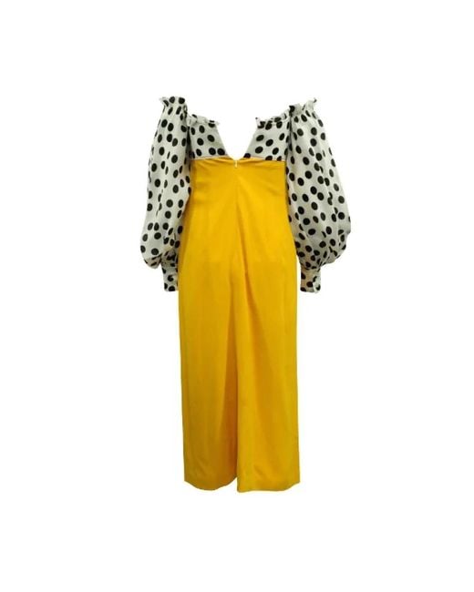Dresses > day dresses > midi dresses Carolina Herrera en coloris Yellow