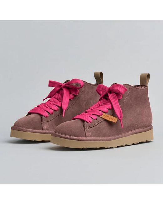 Pànchic Red Lace-Up Boots