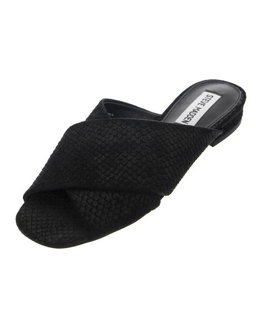 Steve Madden Black Slippers