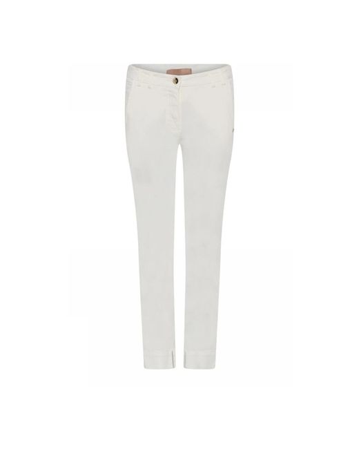 GUSTAV White Slim-Fit Trousers