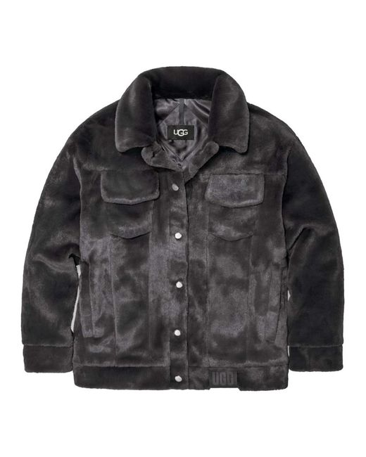 Ugg Black Faux Fur & Shearling Jackets
