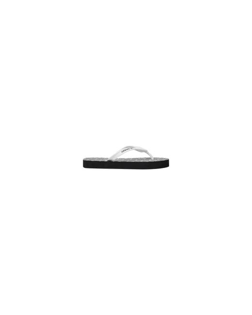 ARMANI EXCHANGE White Flip Flops