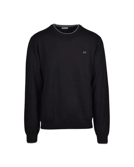 Sun 68 Pullover Girocollo in het Black voor heren