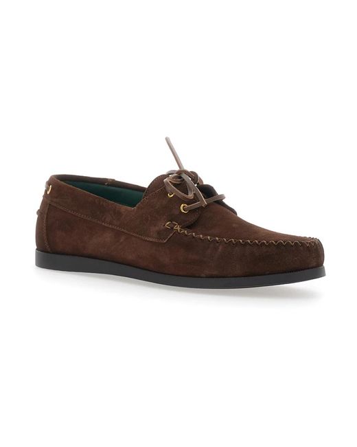VINNY'S Brown Boat Shoes for men
