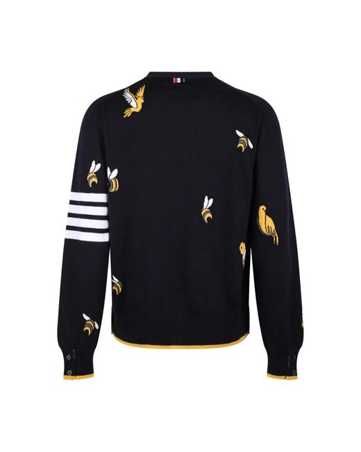 Thom Browne Vest Met Vogels En Bijen Inlays in het Blue voor heren
