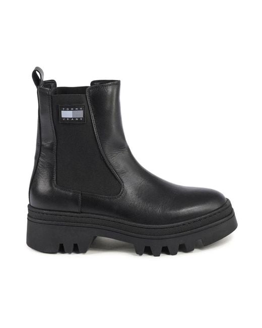 Tommy Hilfiger Black Chelsea Boots