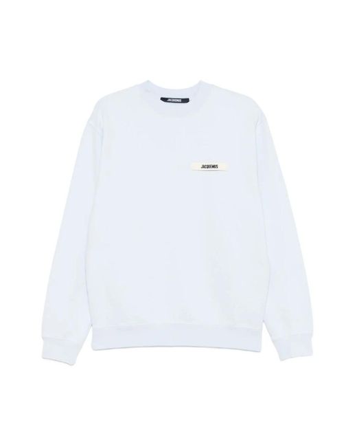 Jacquemus Hoodies & Sweatvesten ,Blauw ,Le Sweatshirt Gros Grain in het White voor heren