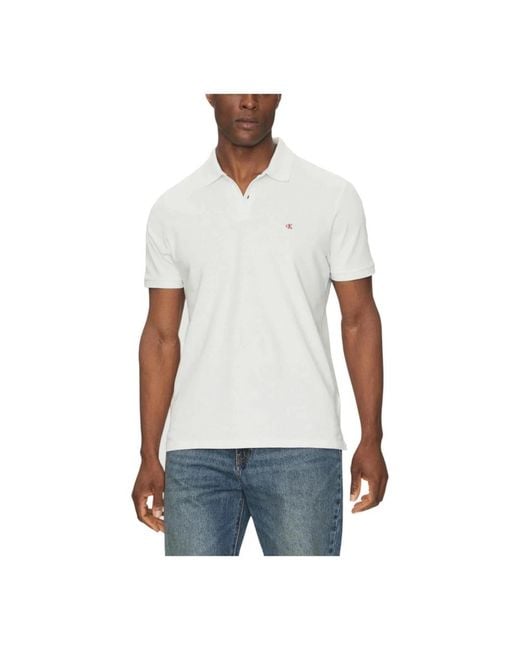 Calvin Klein White Polo Shirts for men