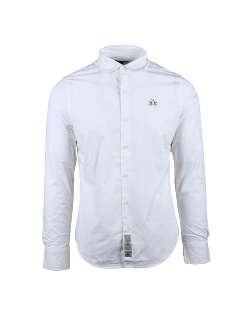 La Martina Blue Formal Shirts for men