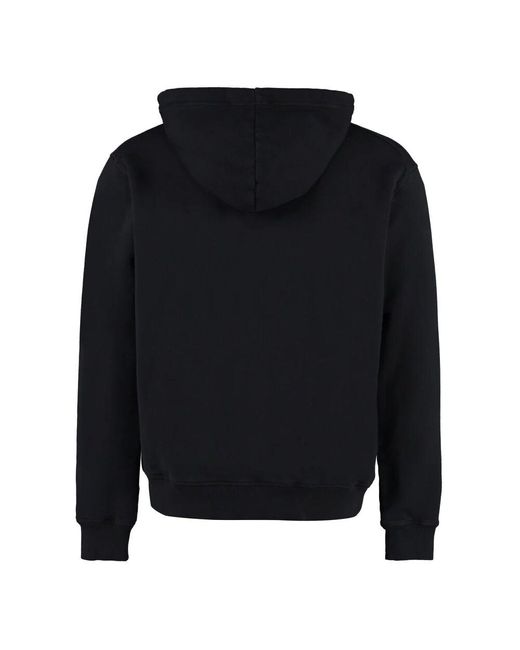 DSquared² Hoodie mit logo-print und rippbündchen in Black für Herren