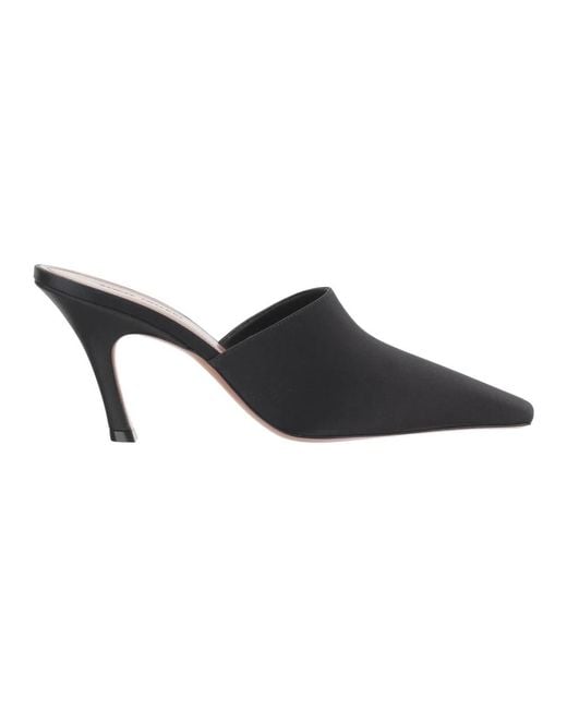 AMINA MUADDI Blue Heeled Mules