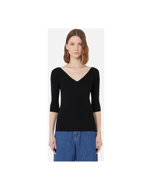 Weekend by Maxmara Black V-Neck Knitwear