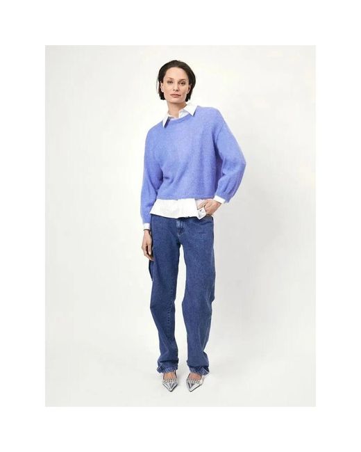 Dante 6 Rondgebreide Pullover in het Blue